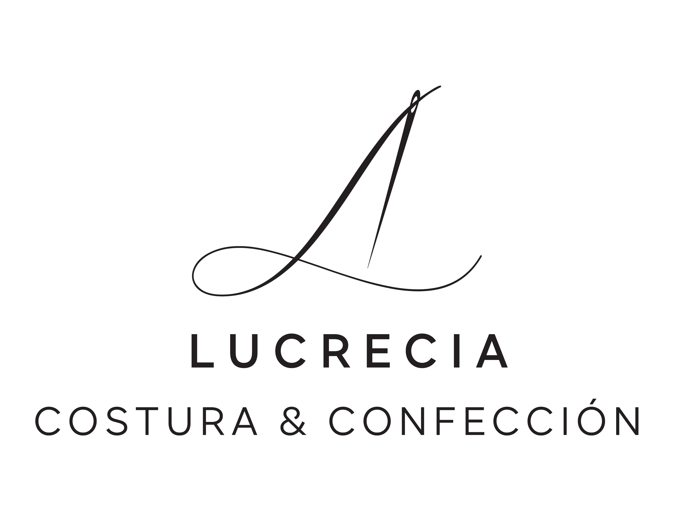 Logotipo colocado a la entrada física del taller Lucrecia